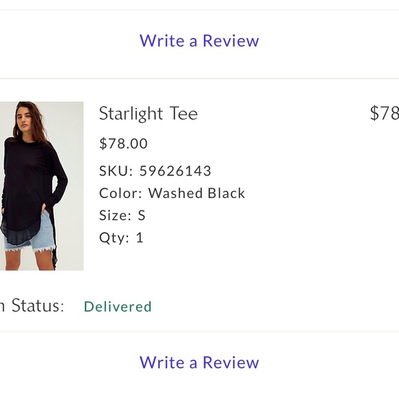 Free People We The Free starlight tee in washed black, size S. Runs large. - Picture 3 of 3